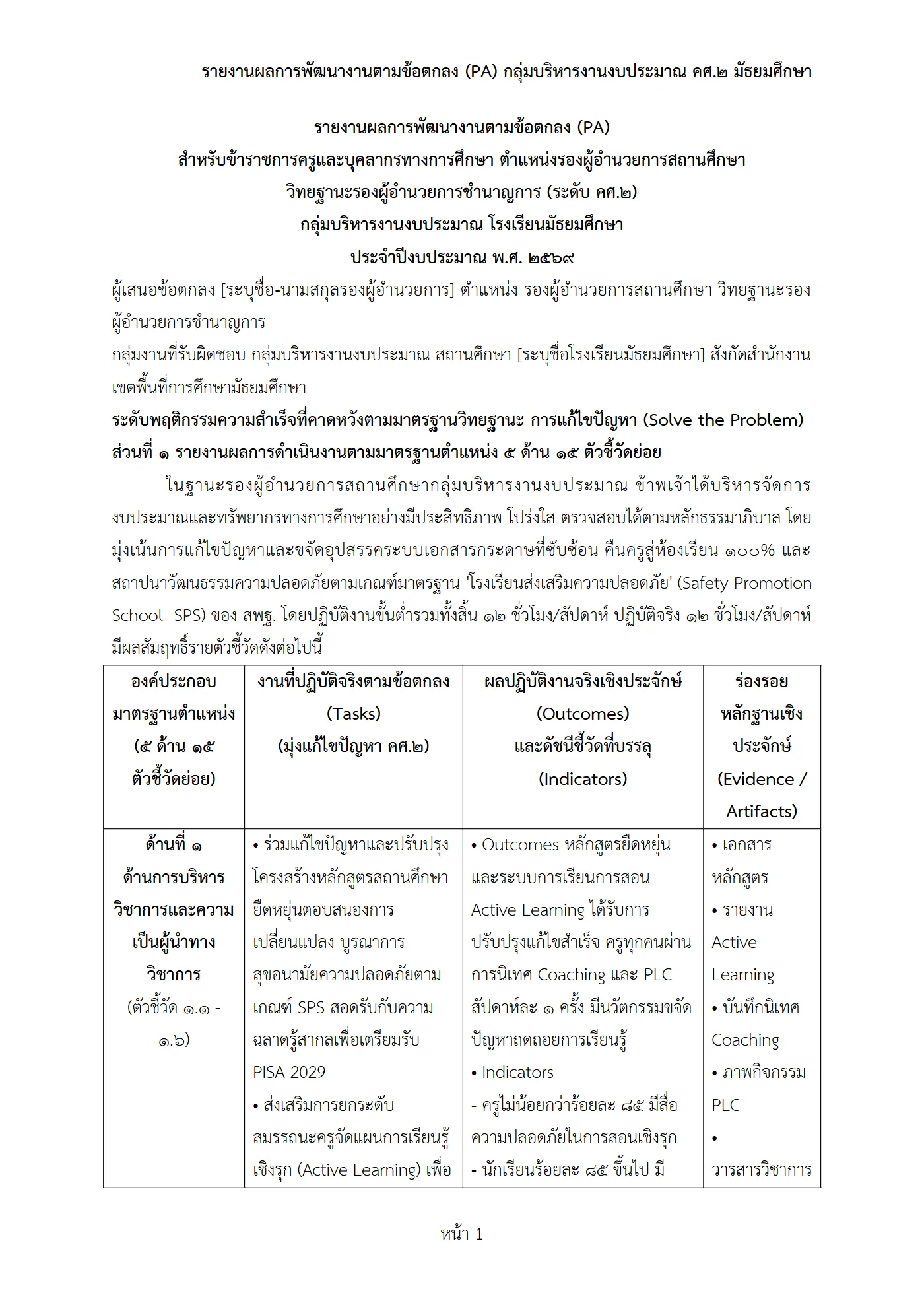 ตัวอย่างงาน หน้า 1