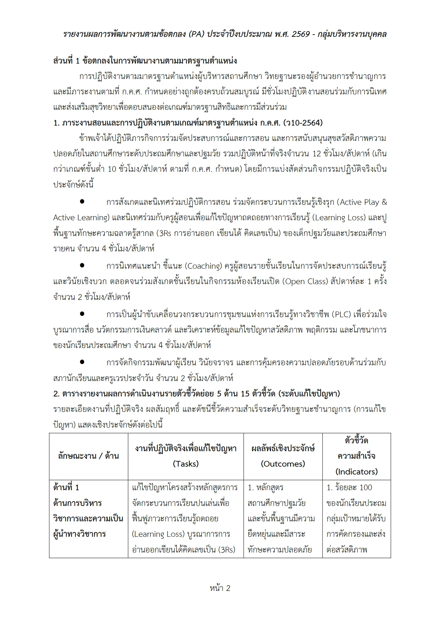 ตัวอย่างงาน หน้า 2
