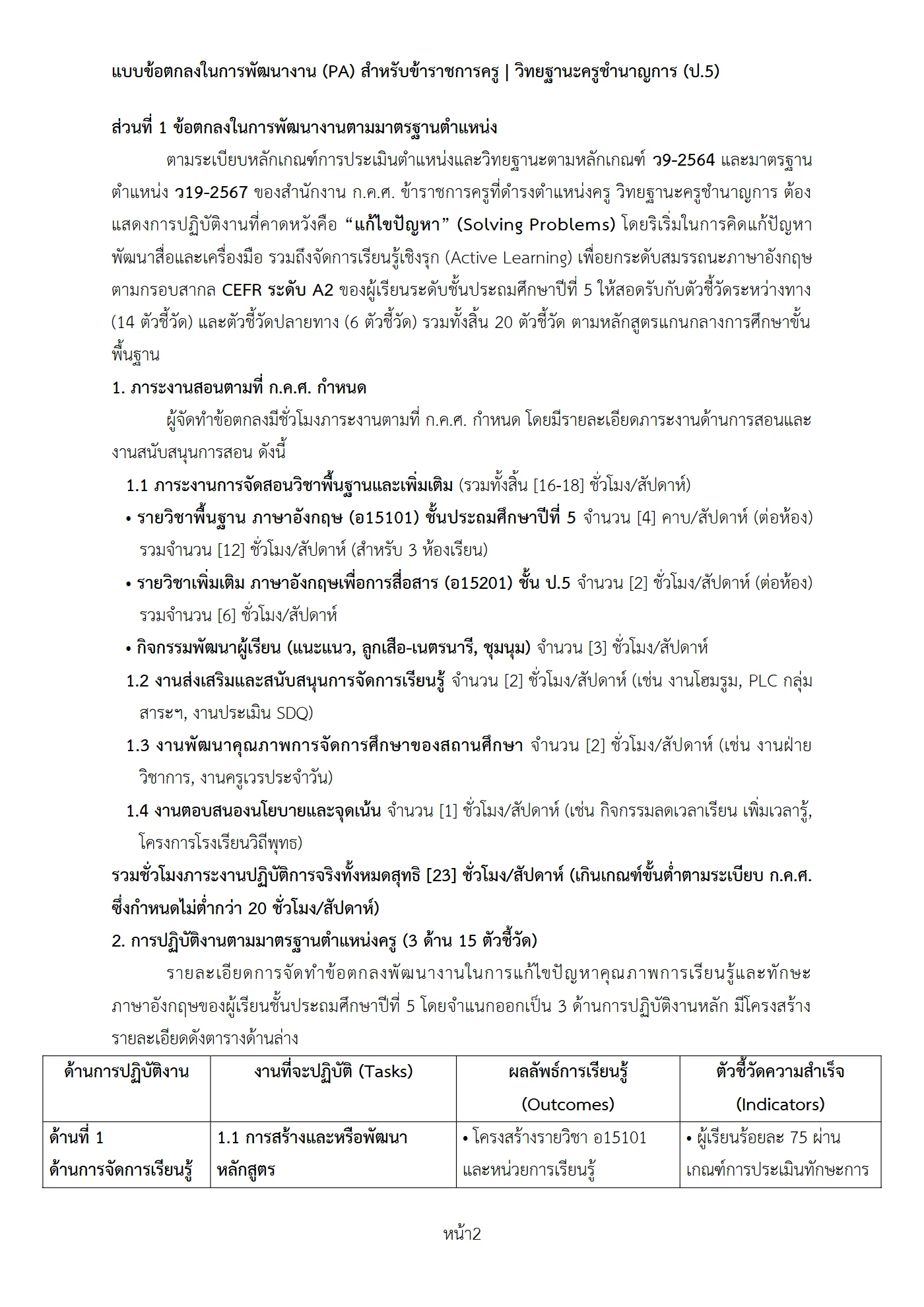 ตัวอย่างงาน หน้า 2