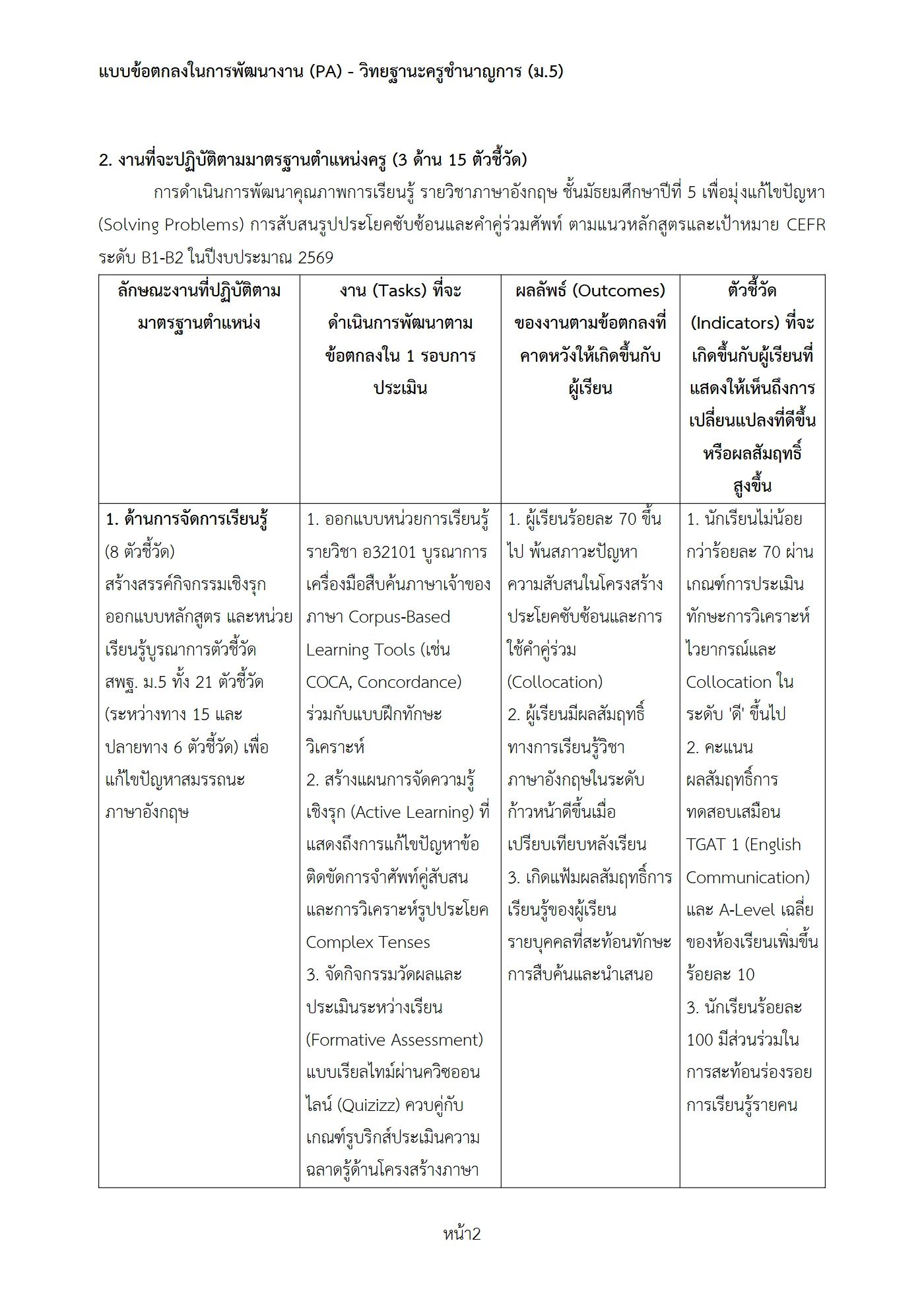 ตัวอย่างงาน หน้า 2