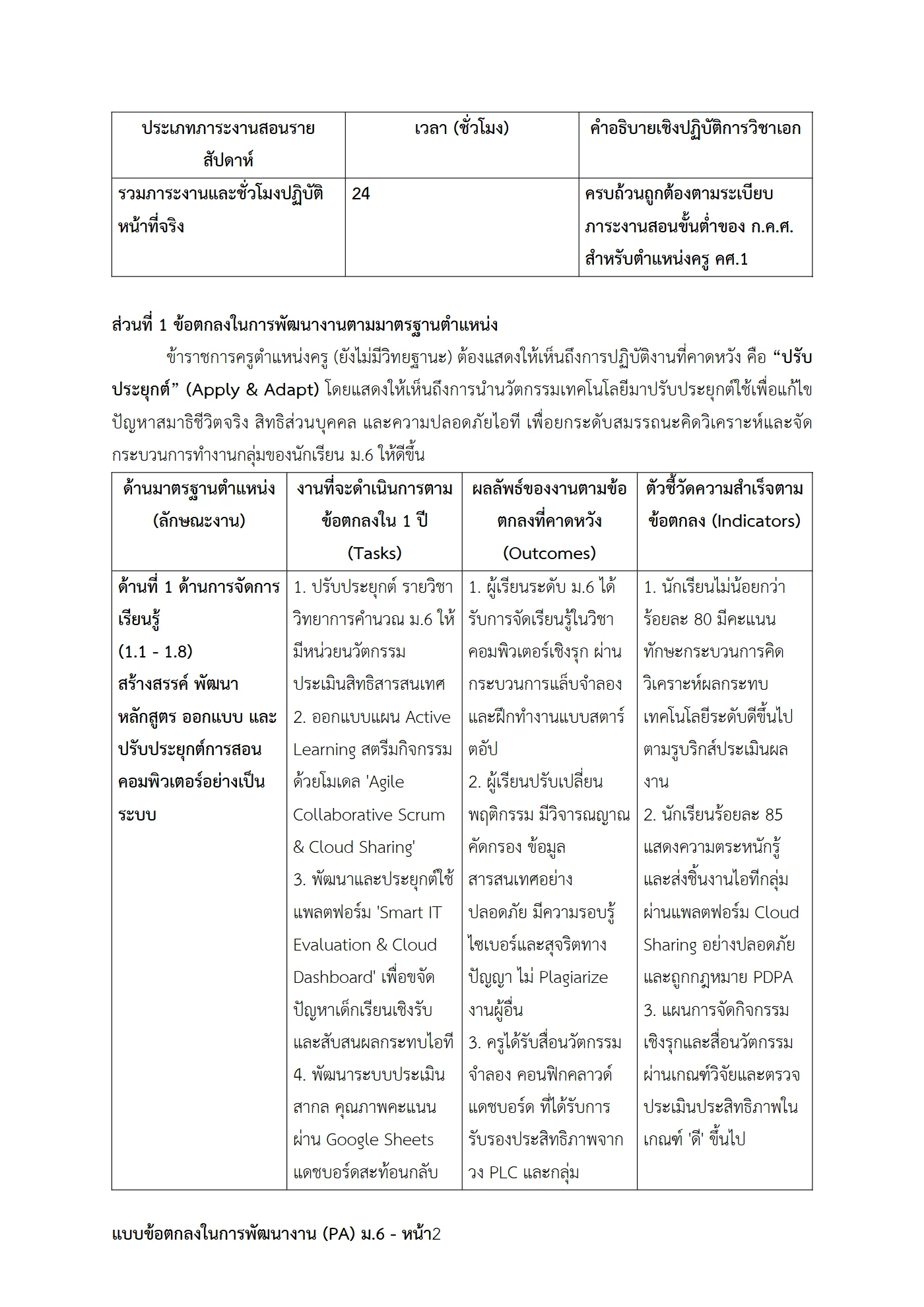 ตัวอย่างงาน หน้า 2