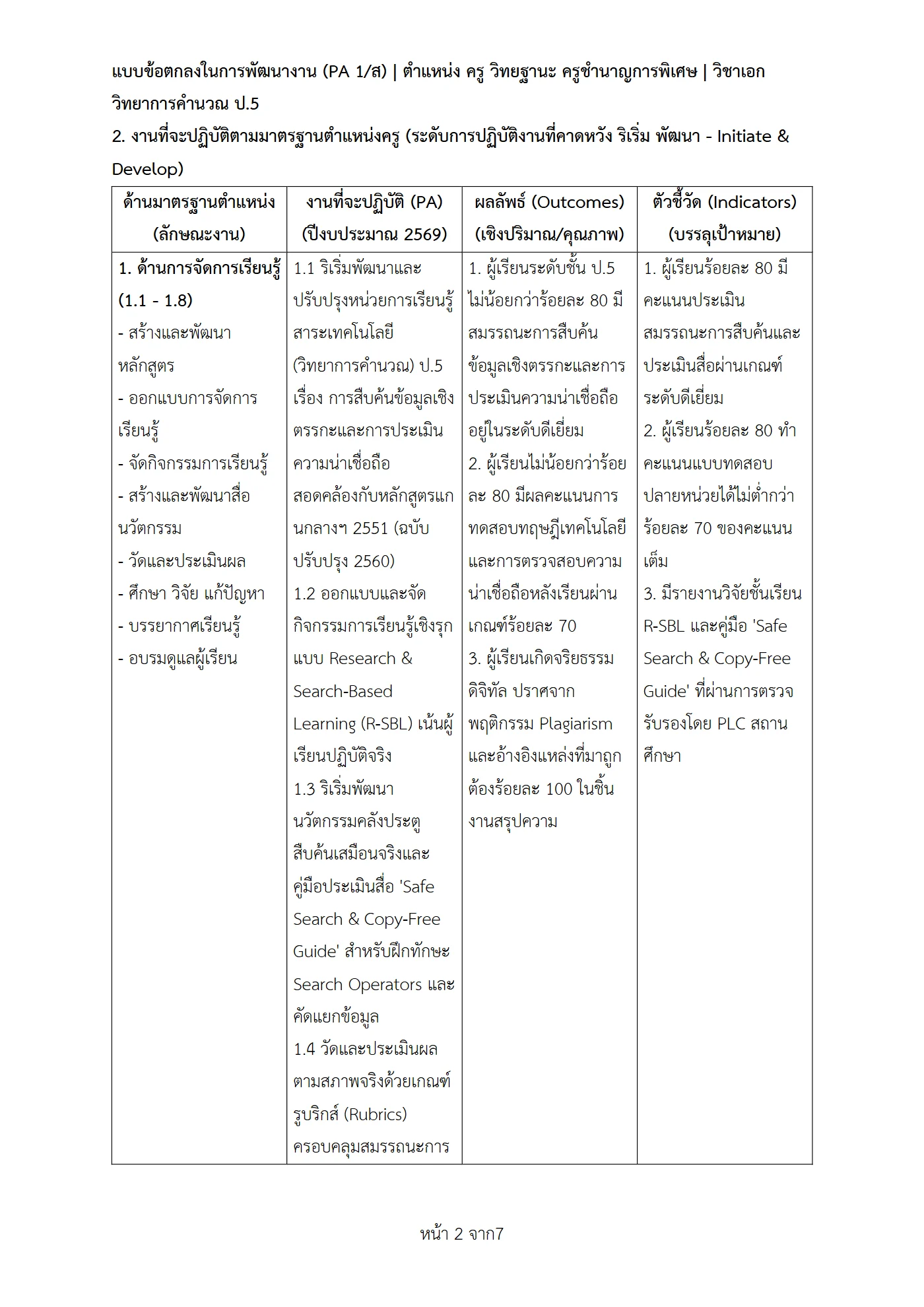 ตัวอย่างงาน หน้า 2