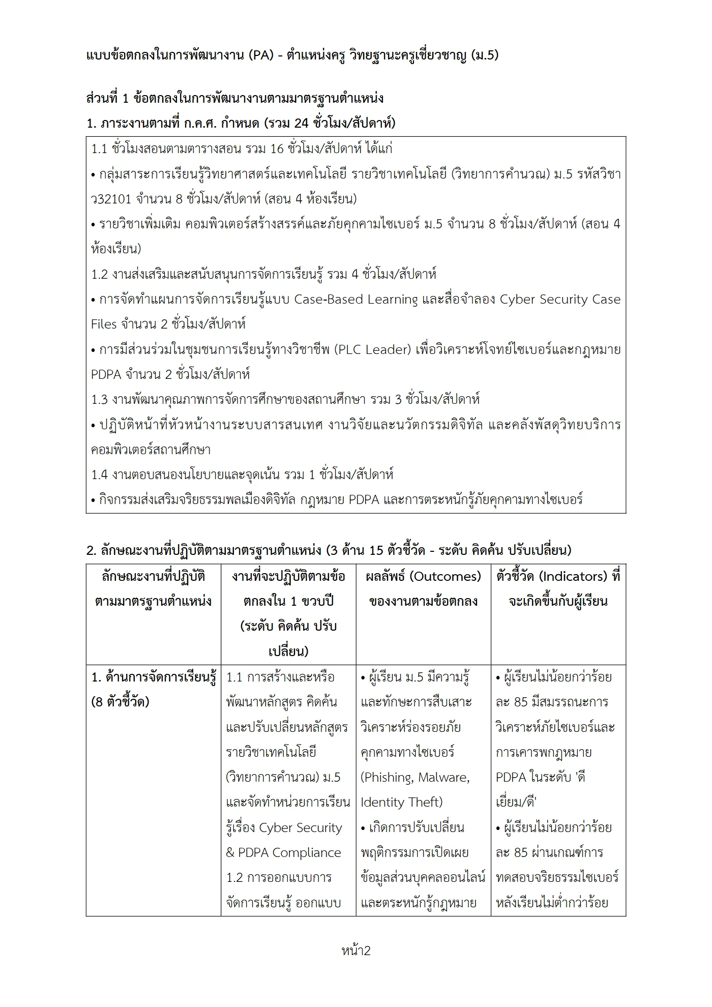 ตัวอย่างงาน หน้า 2