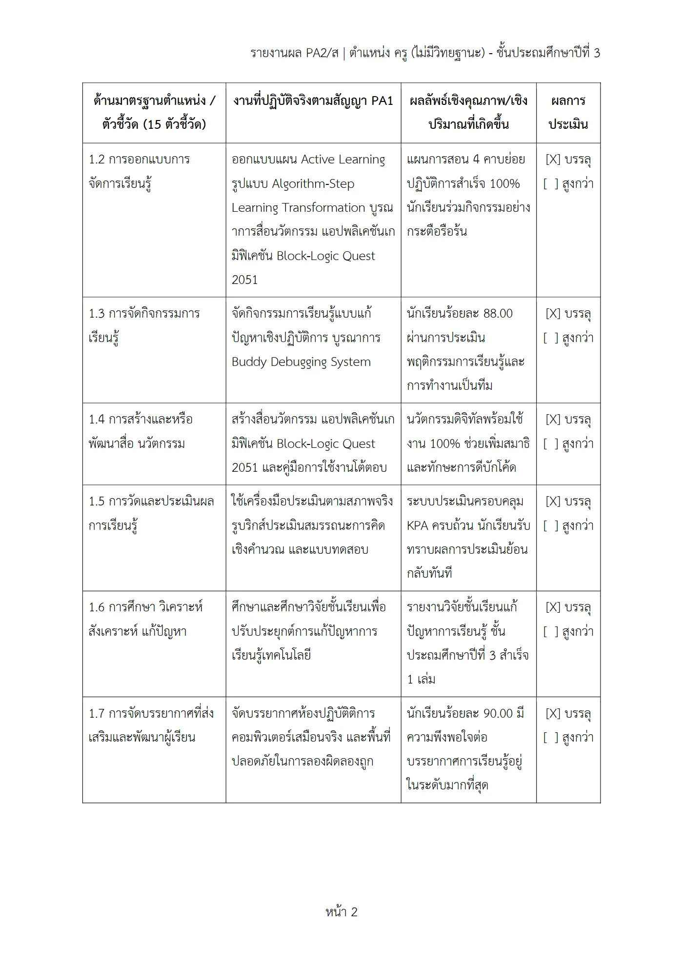 ตัวอย่างงาน หน้า 2