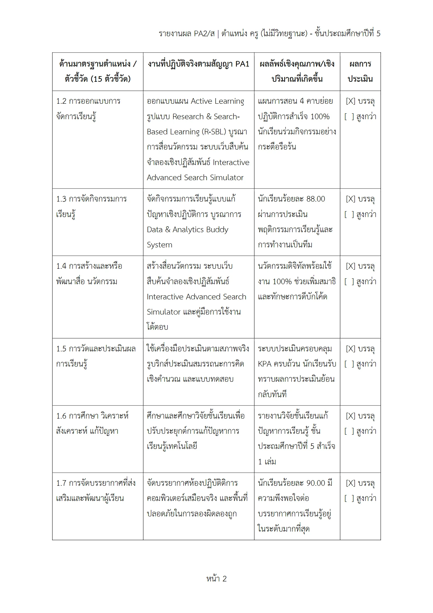 ตัวอย่างงาน หน้า 2