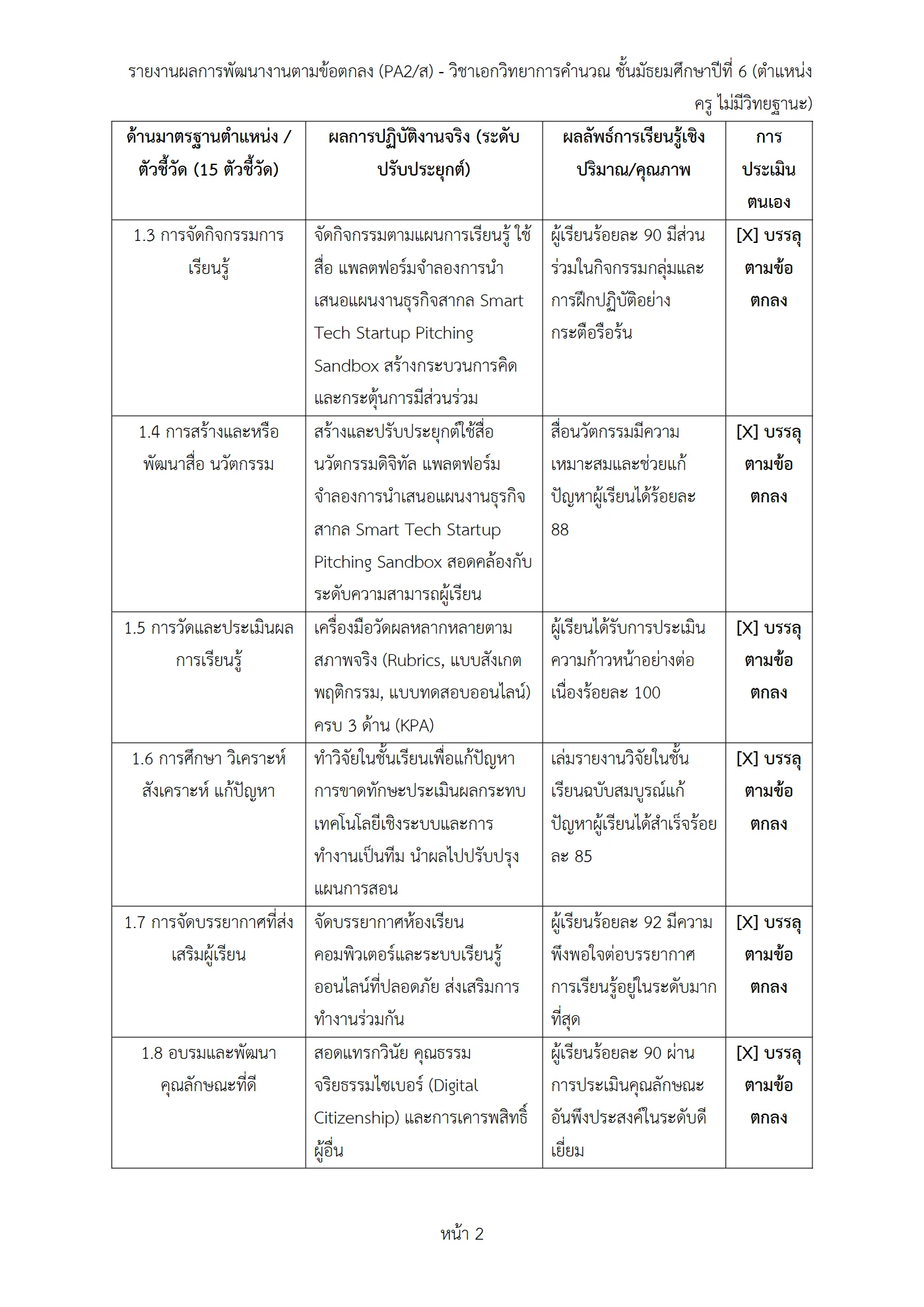 ตัวอย่างงาน หน้า 2