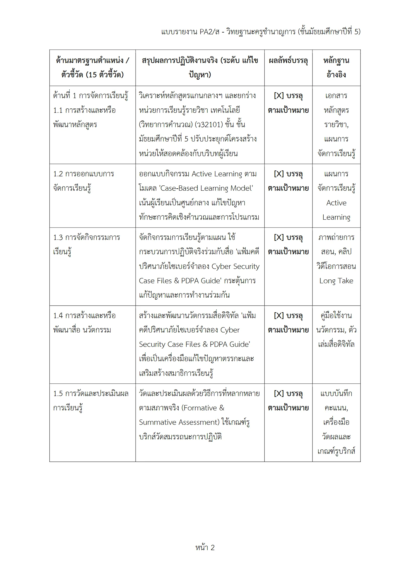 ตัวอย่างงาน หน้า 2
