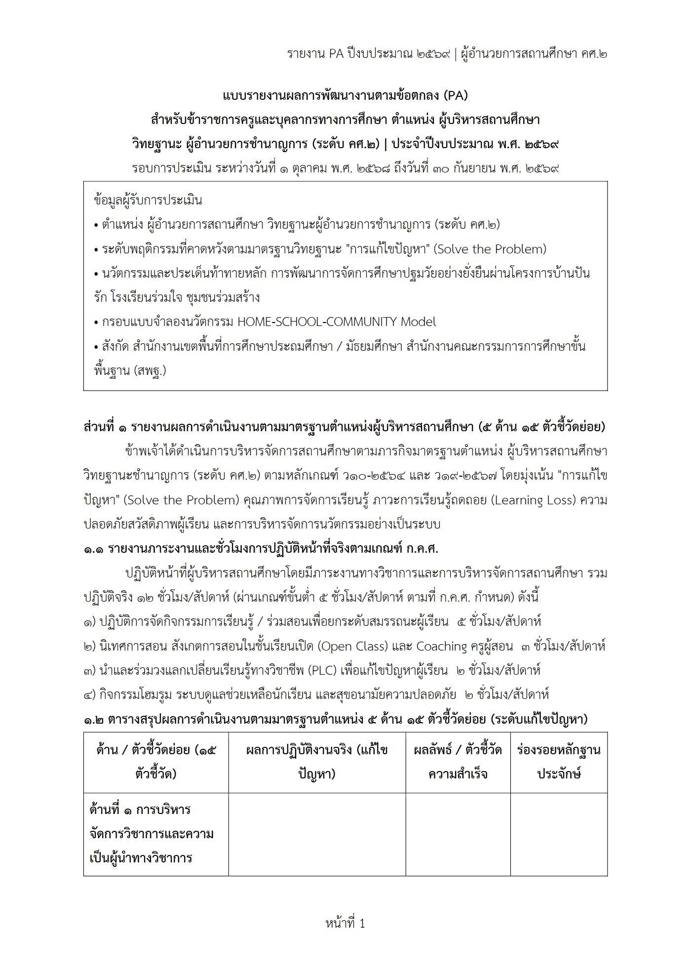 ตัวอย่างงาน หน้า 1