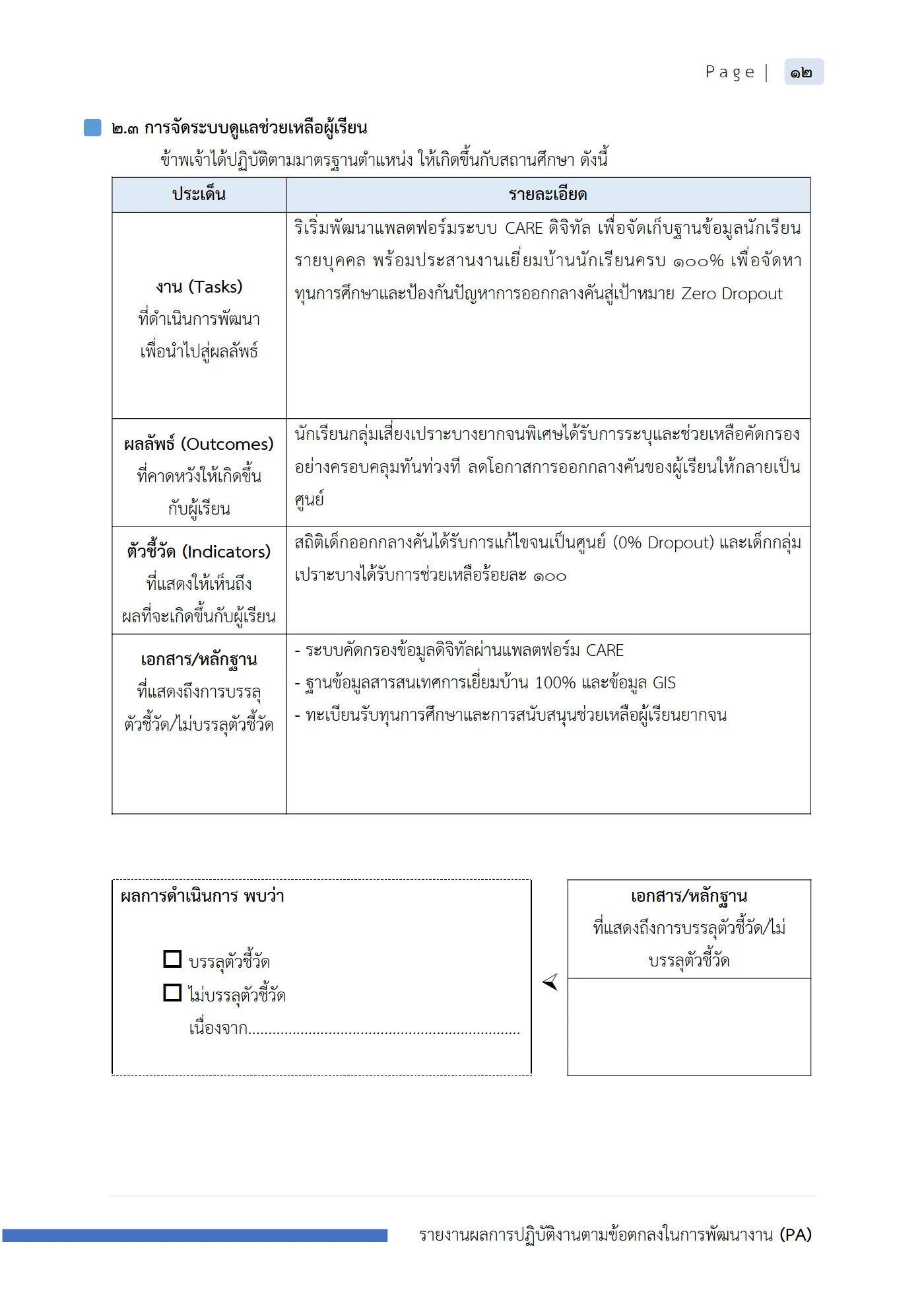 ตัวอย่าง รายงาน PA2 หน้า 13