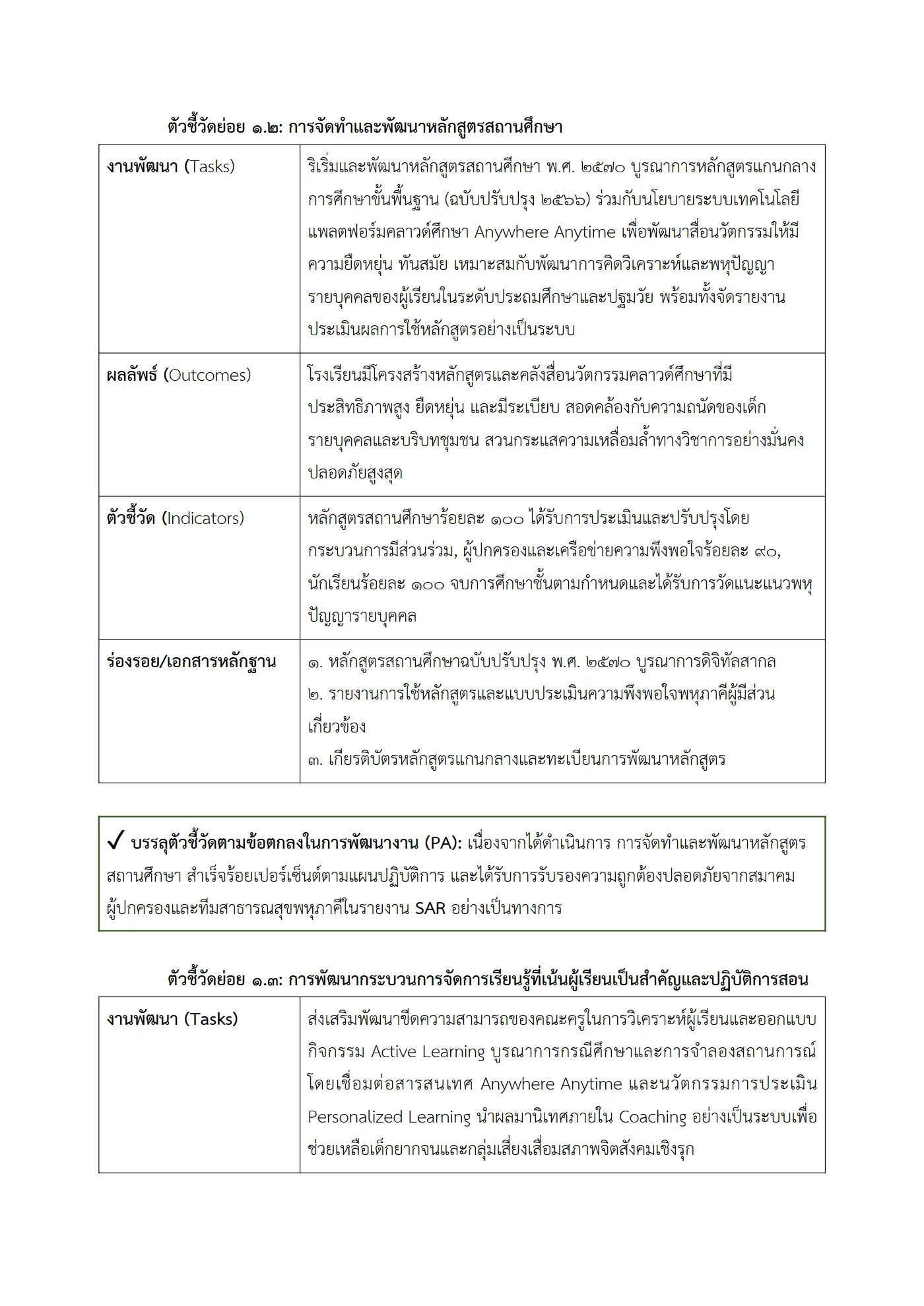 ตัวอย่าง รายงาน PA2 หน้า 5