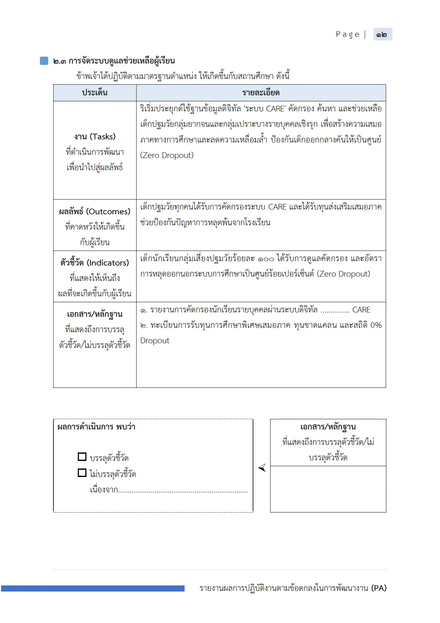 ตัวอย่าง รายงาน PA2 หน้า 13