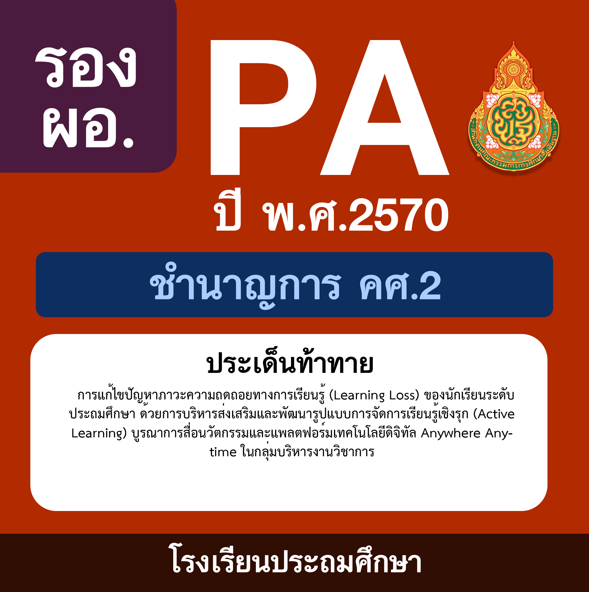 ชุด PA1 + PA2 + ไฟล์นำเสนอ · งานวิชาการ Active Learning ลด Learning Loss